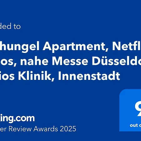 Dschungel Apartment, Netflix, Sonos, Nahe Messe Düsseldorf, Helios Klinik, Innenstadt