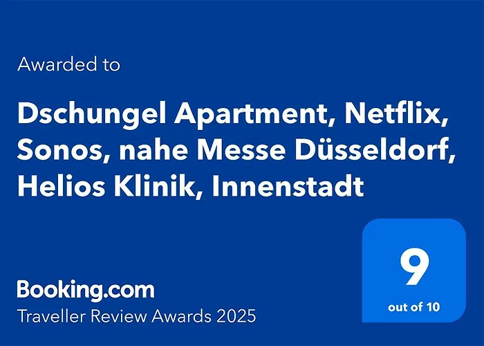 Dschungel Apartment, Netflix, Sonos, Nahe Messe Düsseldorf, Helios Klinik, Innenstadt