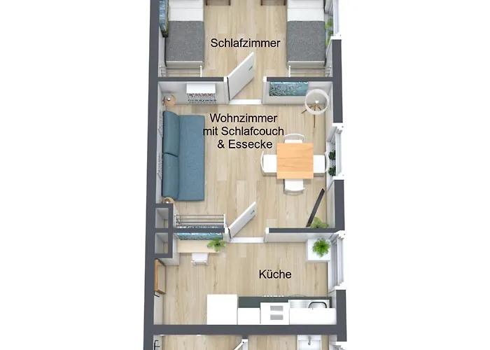 Dschungel Apartment, Netflix, Sonos, Nahe Messe Duesseldorf, Helios Klinik, Innenstadt Apartmán